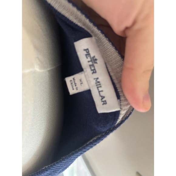 Peter Millar Mens Blue Pima Cotton Silk Cashmere Crewneck Sweater XL Pullover - Picture 3 of 6